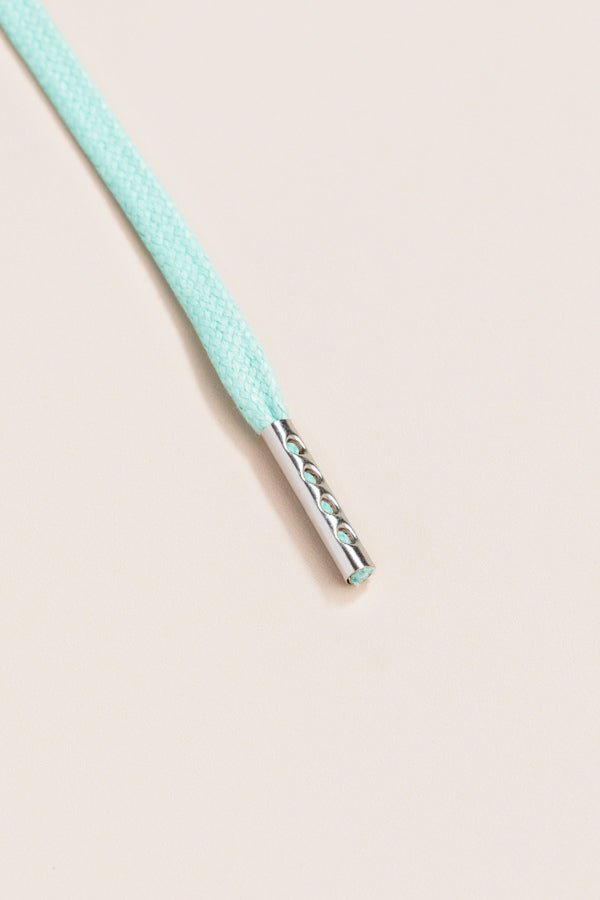 Mint Green - 4mm round waxed shoelaces for boots and shoes made from 100% organic cotton - Senkels