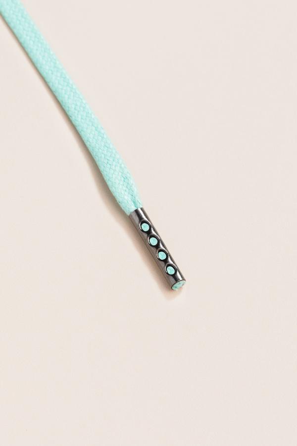 Mint Green - 3mm Flat Waxed Shoelaces