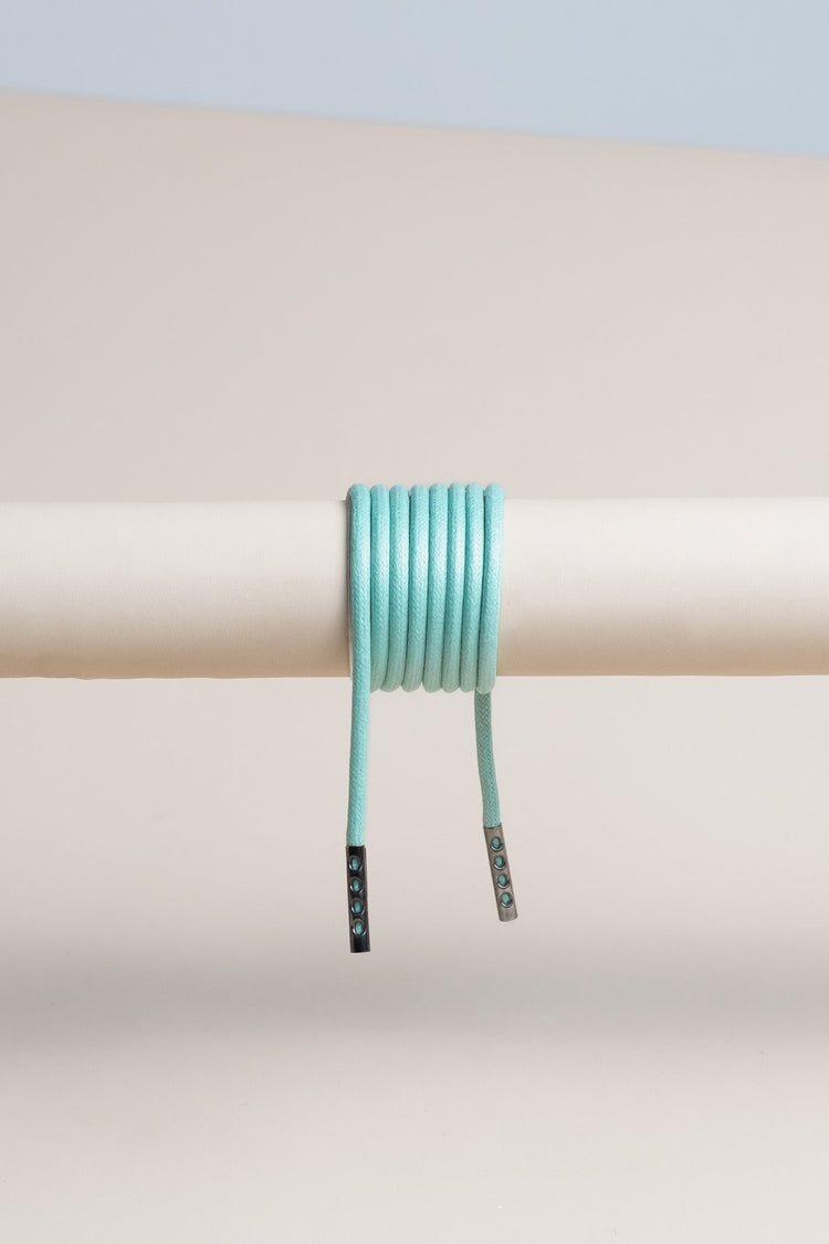 Mint Green - Round Waxed Shoelaces | Senkels