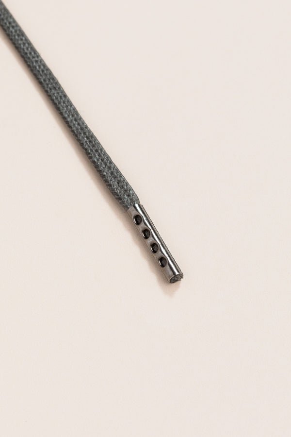 Night Grey - 4mm round waxed shoelaces for boots and shoes made from 100% organic cotton - Senkels