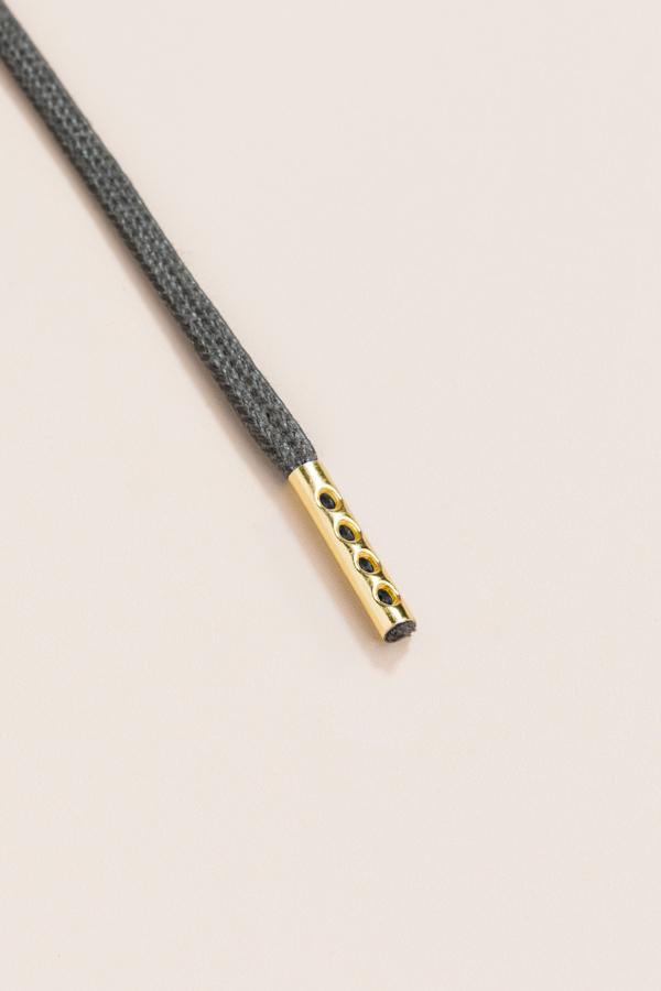 Night Grey - 3mm Flat Waxed Shoelaces