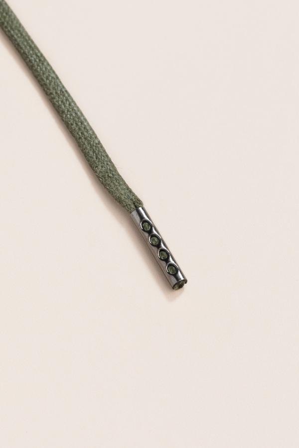 Olive Green - 3mm Flat Waxed Shoelaces