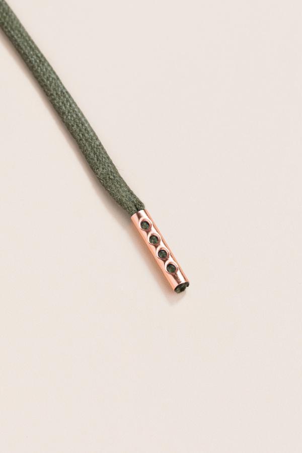 Olive Green - 3mm Flat Waxed Shoelaces