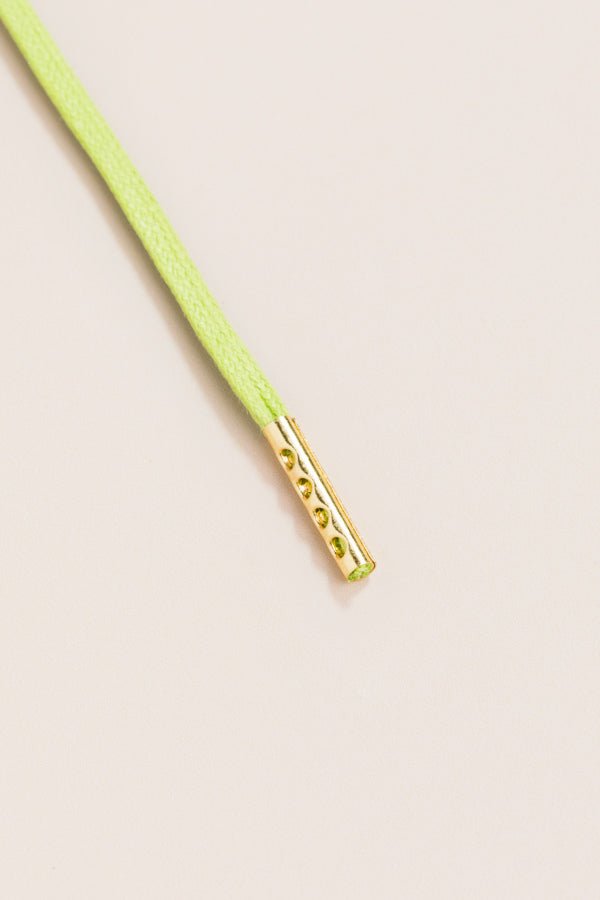 Pastel Green- 4mm round waxed shoelaces for boots and shoes made from 100% organic cotton - Senkels