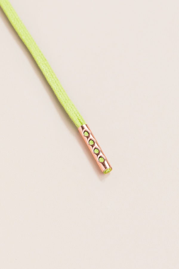 Pastel Green- 4mm round waxed shoelaces for boots and shoes made from 100% organic cotton - Senkels