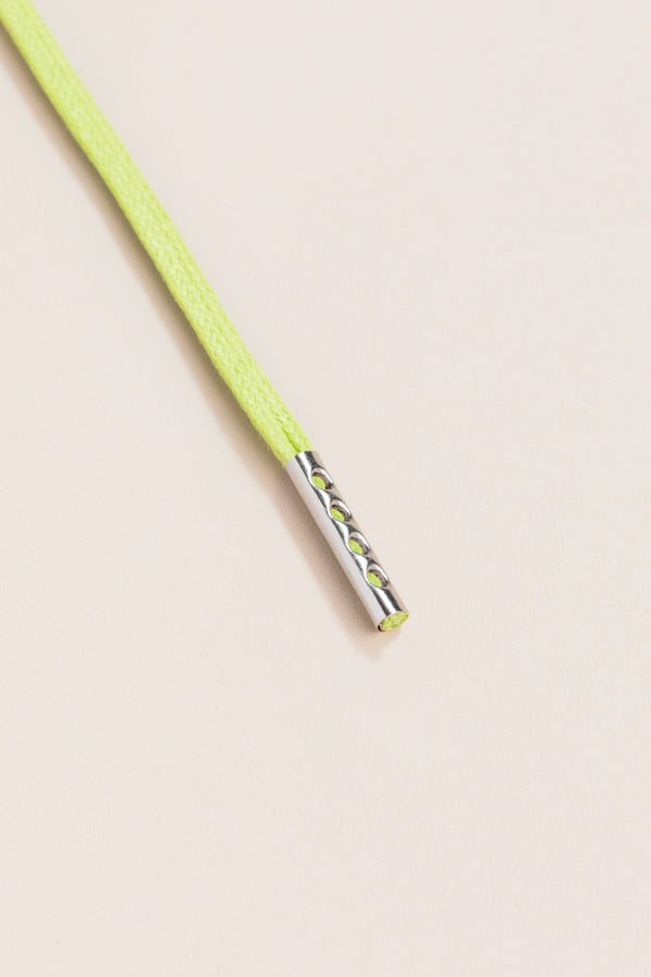 Pastel Green- 4mm round waxed shoelaces for boots and shoes made from 100% organic cotton - Senkels
