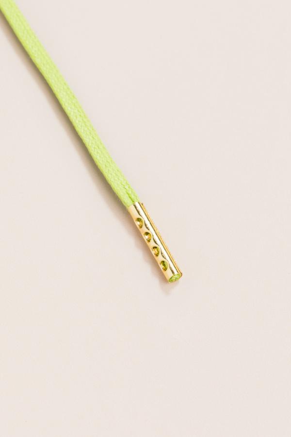 Pastel Green- 3mm Flat Waxed Shoelaces