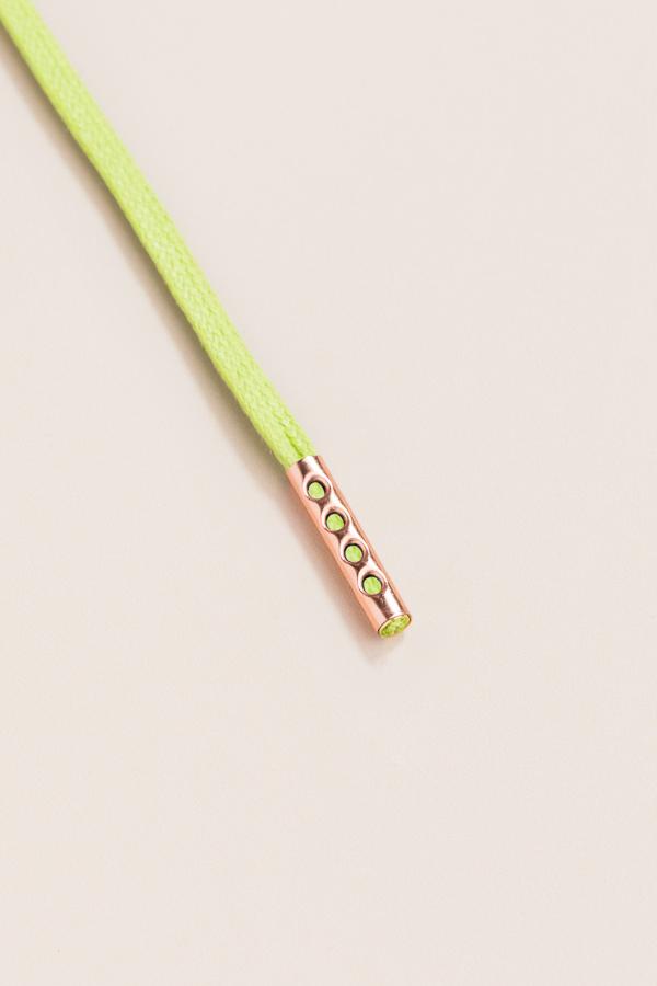 Pastel Green- 3mm Flat Waxed Shoelaces
