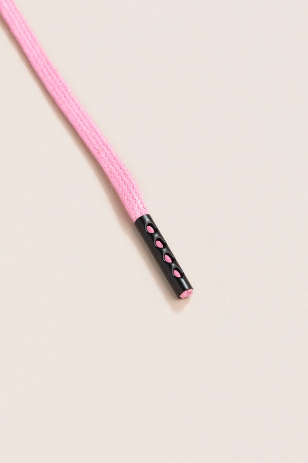 Pastel Pink - 4mm round waxed shoelaces for boots and shoes made from 100% organic cotton - Senkels
