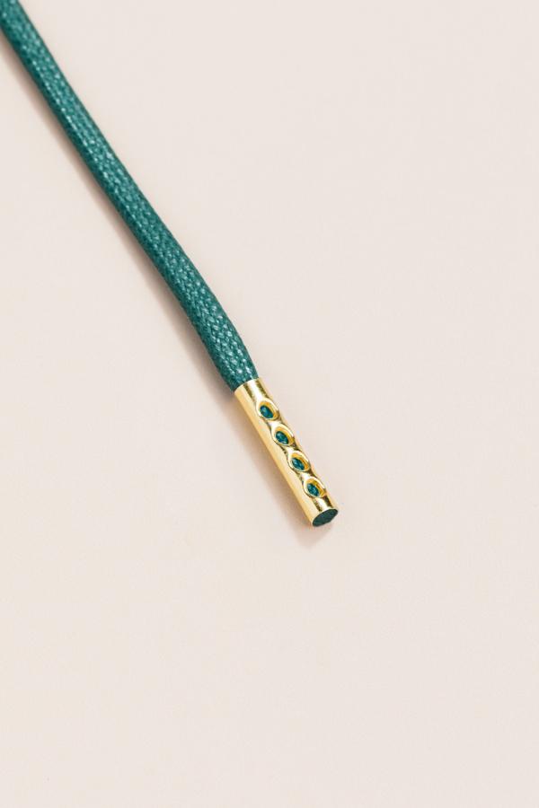 Pine Green - 3mm Flat Waxed Shoelaces