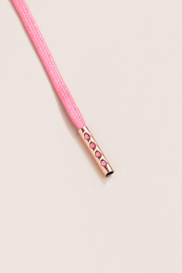 Pink - 3mm Flat Waxed Shoelaces