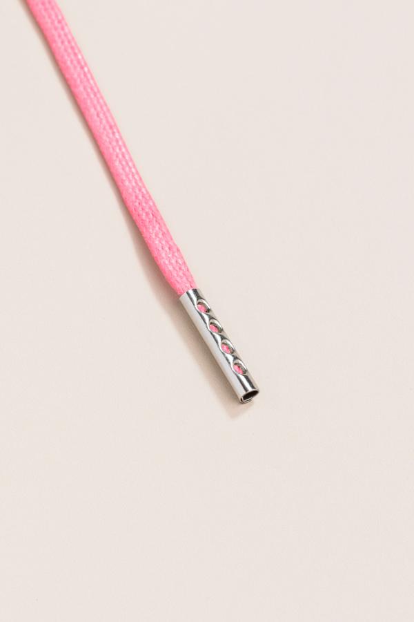 Pink - 3mm Flat Waxed Shoelaces