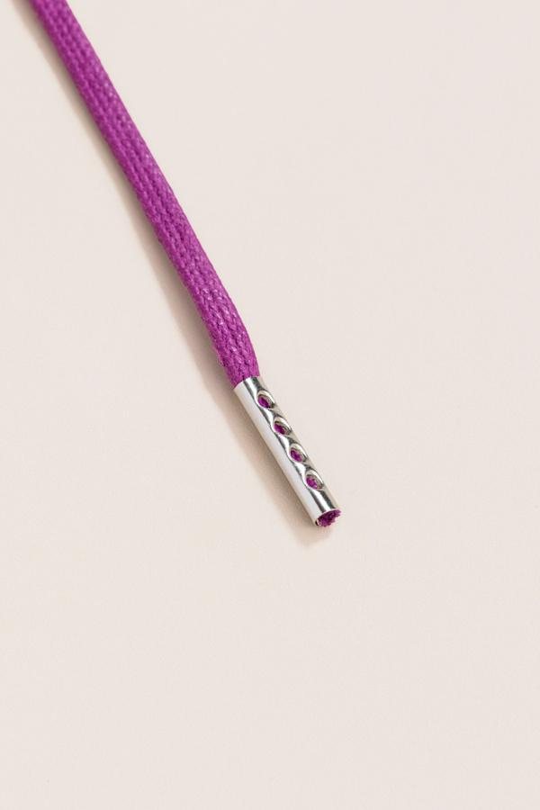 Plum - 3mm Flat Waxed Shoelaces