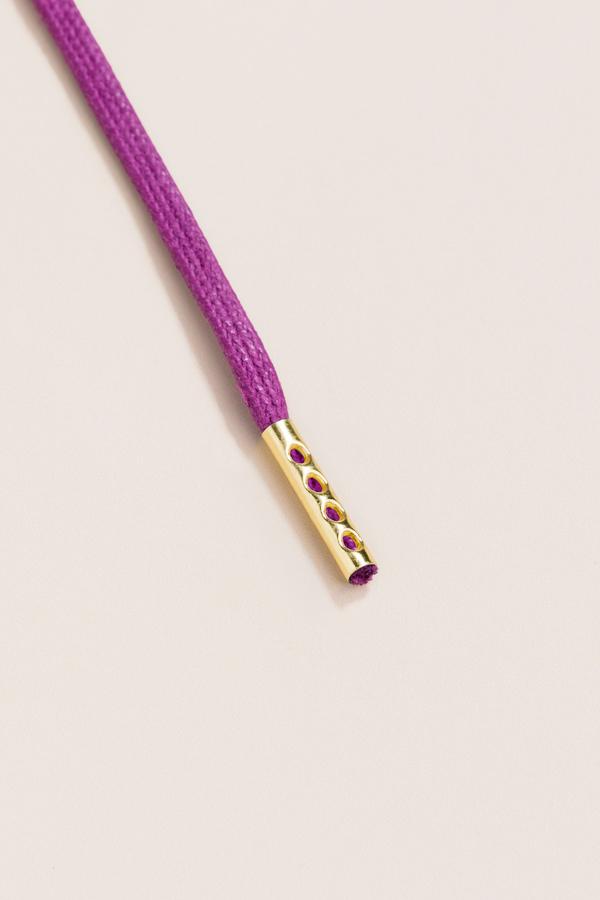 Plum - 3mm Flat Waxed Shoelaces