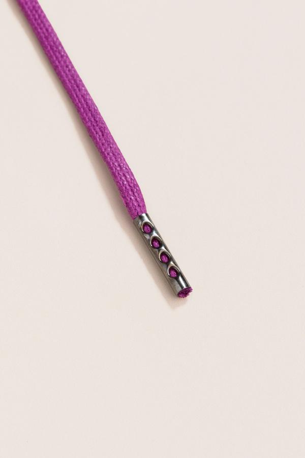 Plum - 3mm Flat Waxed Shoelaces