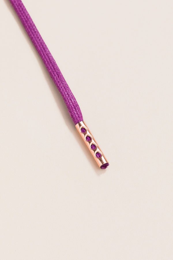 Plum - Round Waxed Shoelaces | Senkels