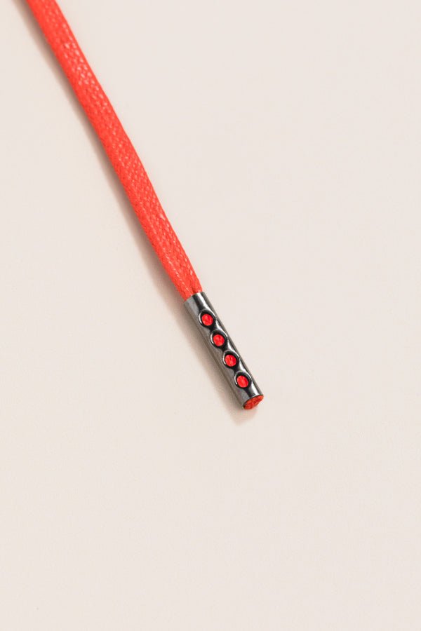Pomegranate - 4mm round waxed shoelaces for boots and shoes made from 100% organic cotton - Senkels