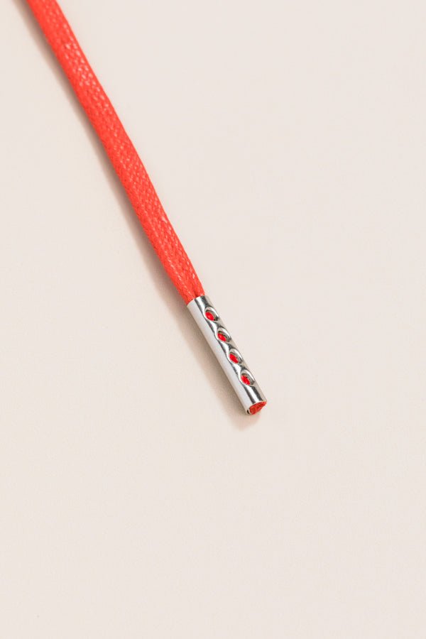 Pomegranate - 4mm round waxed shoelaces for boots and shoes made from 100% organic cotton - Senkels
