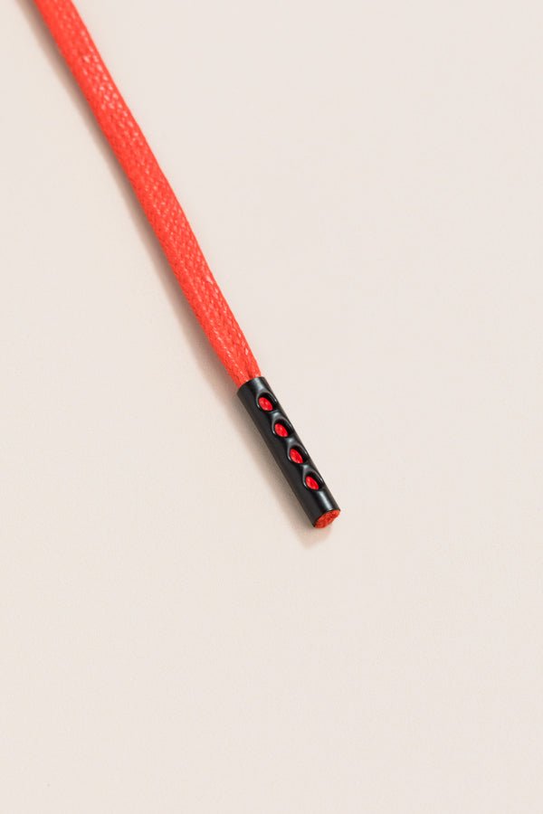 Pomegranate - 4mm round waxed shoelaces for boots and shoes made from 100% organic cotton - Senkels