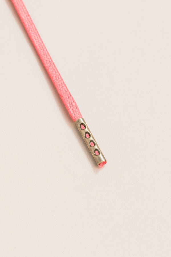 Salmon - 4mm round waxed shoelaces for boots and shoes made from 100% organic cotton - Senkels
