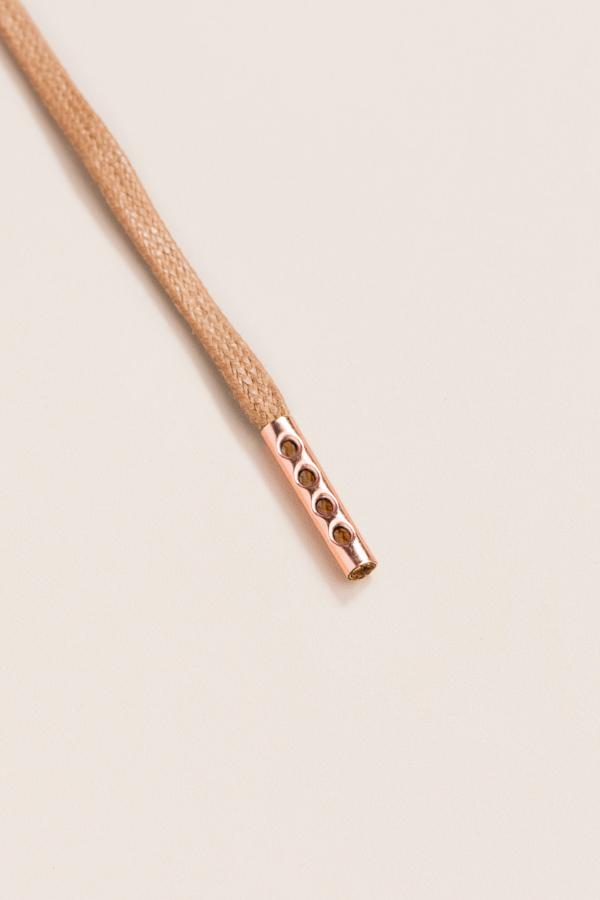 Taupe - 3mm Flat Waxed Shoelaces