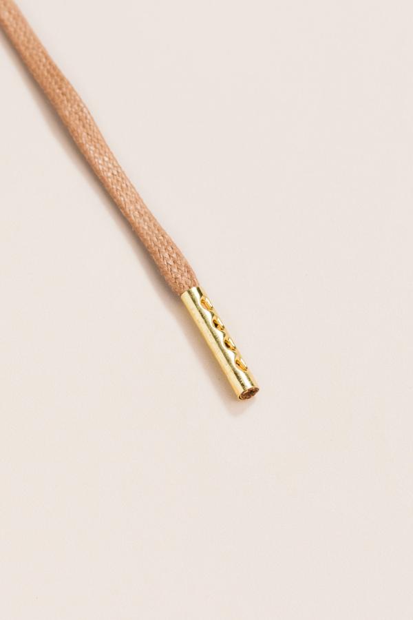 Taupe - 3mm Flat Waxed Shoelaces