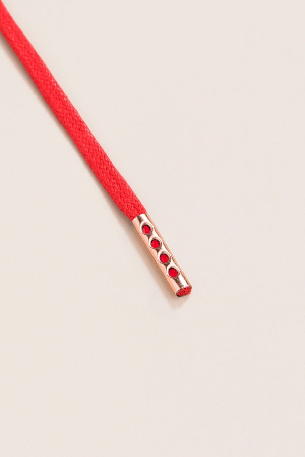 Testarossa - 4mm round waxed shoelaces for boots and shoes made from 100% organic cotton - Senkels