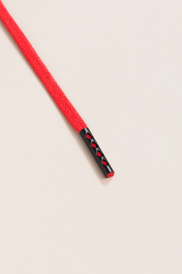 Testarossa - 4mm round waxed shoelaces for boots and shoes made from 100% organic cotton - Senkels