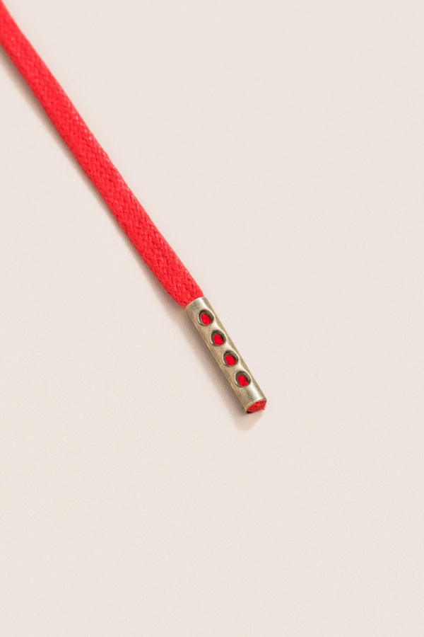Testarossa - 4mm round waxed shoelaces for boots and shoes made from 100% organic cotton - Senkels