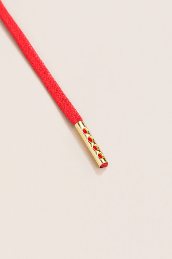 Testarossa - 4mm round waxed shoelaces for boots and shoes made from 100% organic cotton - Senkels